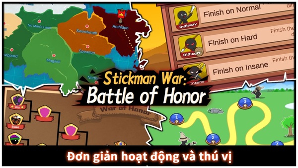 stickman war battle of honor mod apk جميع مفتوح